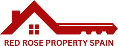 Red Rose Property Spain logo, red house and key symbol